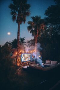projector, outdoor projection